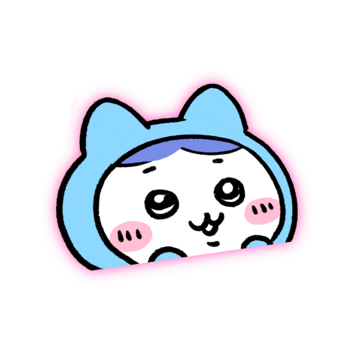 PREORDER Chllkawa.exe two dolla kitty Anime Peeker Sticker Decal