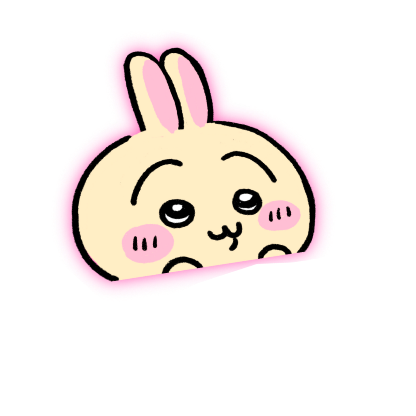 PREORDER Chllkawa.exe two dolla bunny Anime Peeker Sticker Decal