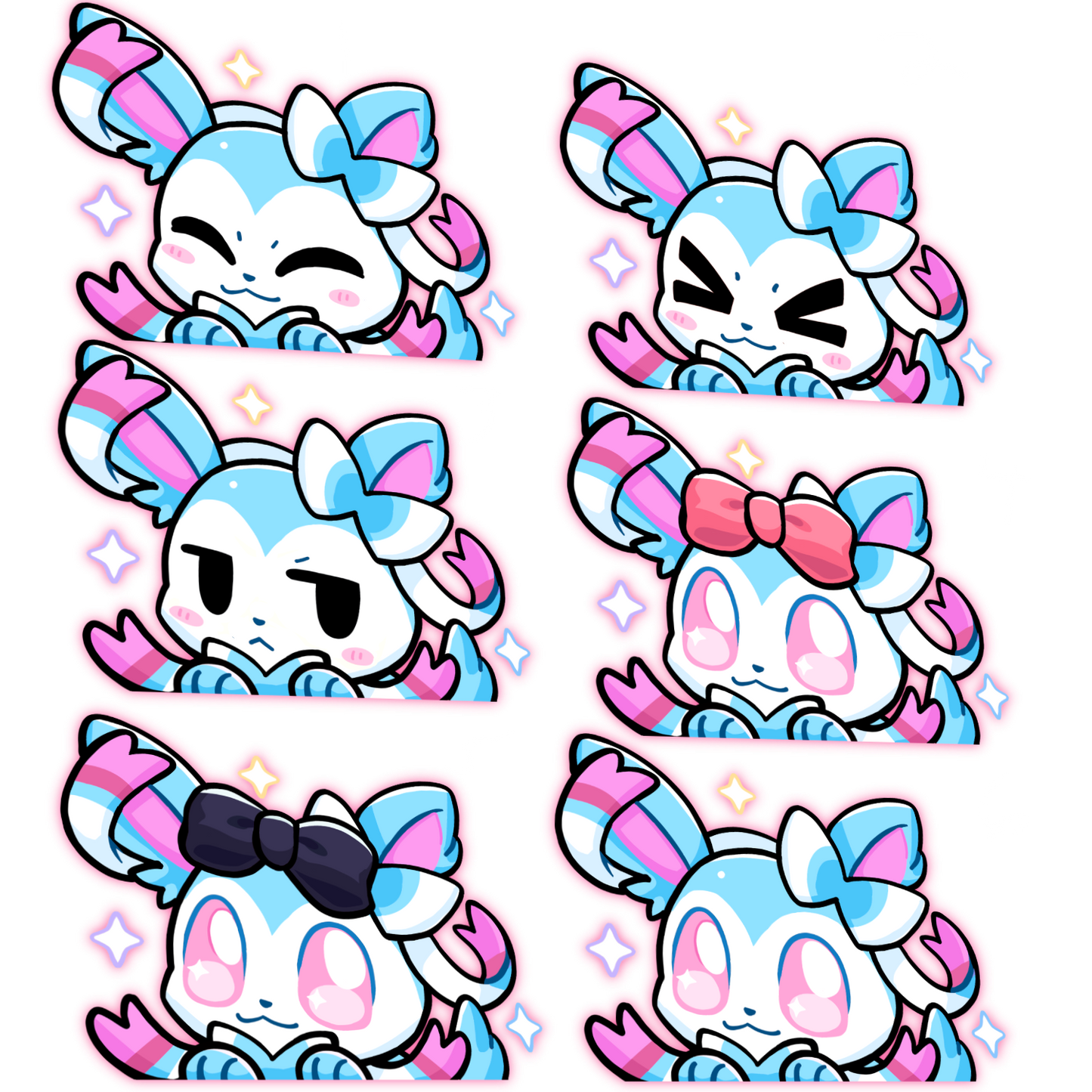 PREORDER EV Shiny Fairy PKMN Anime Peeker Sticker Decal