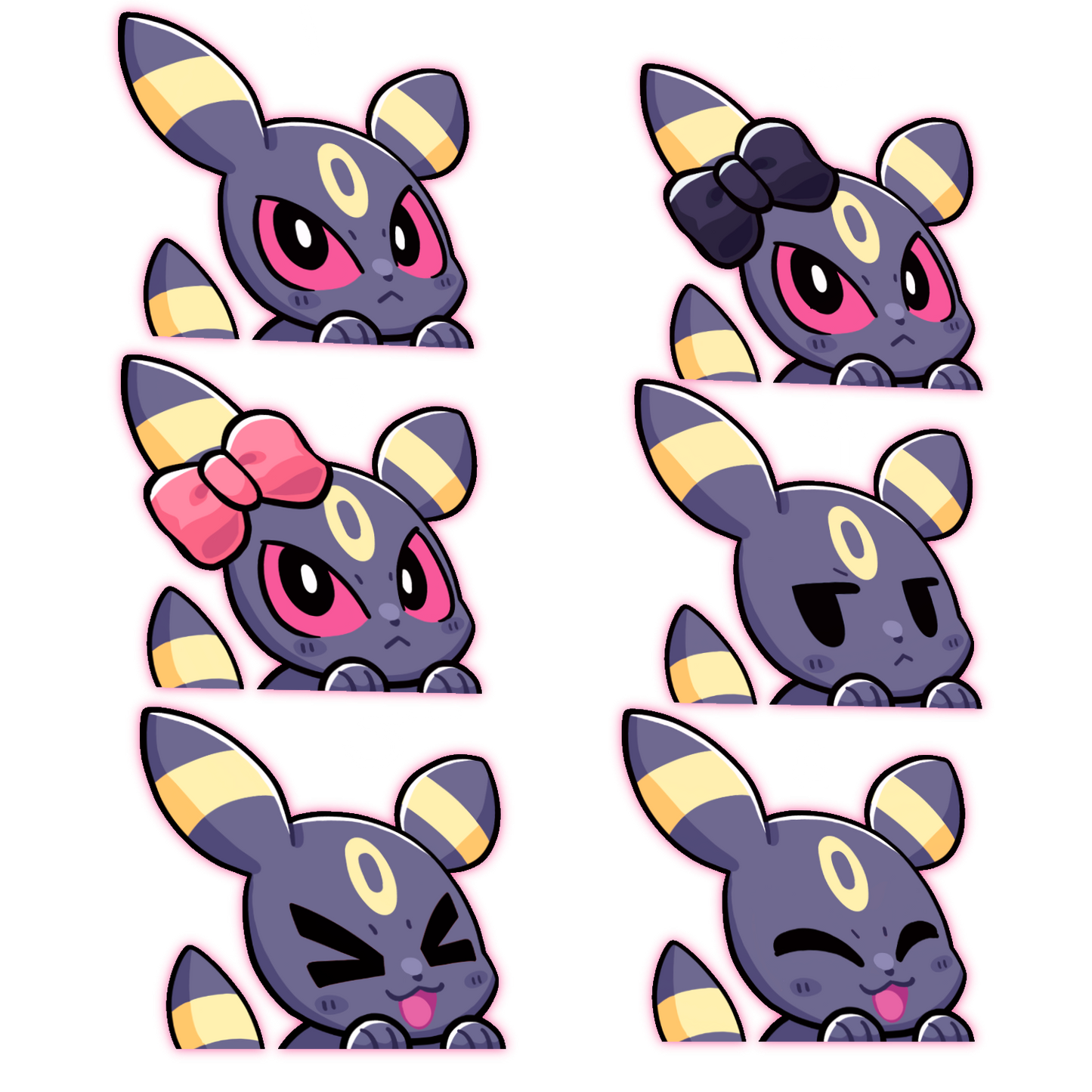 PREORDER EV Dark PKMN Anime Peeker Sticker Decal