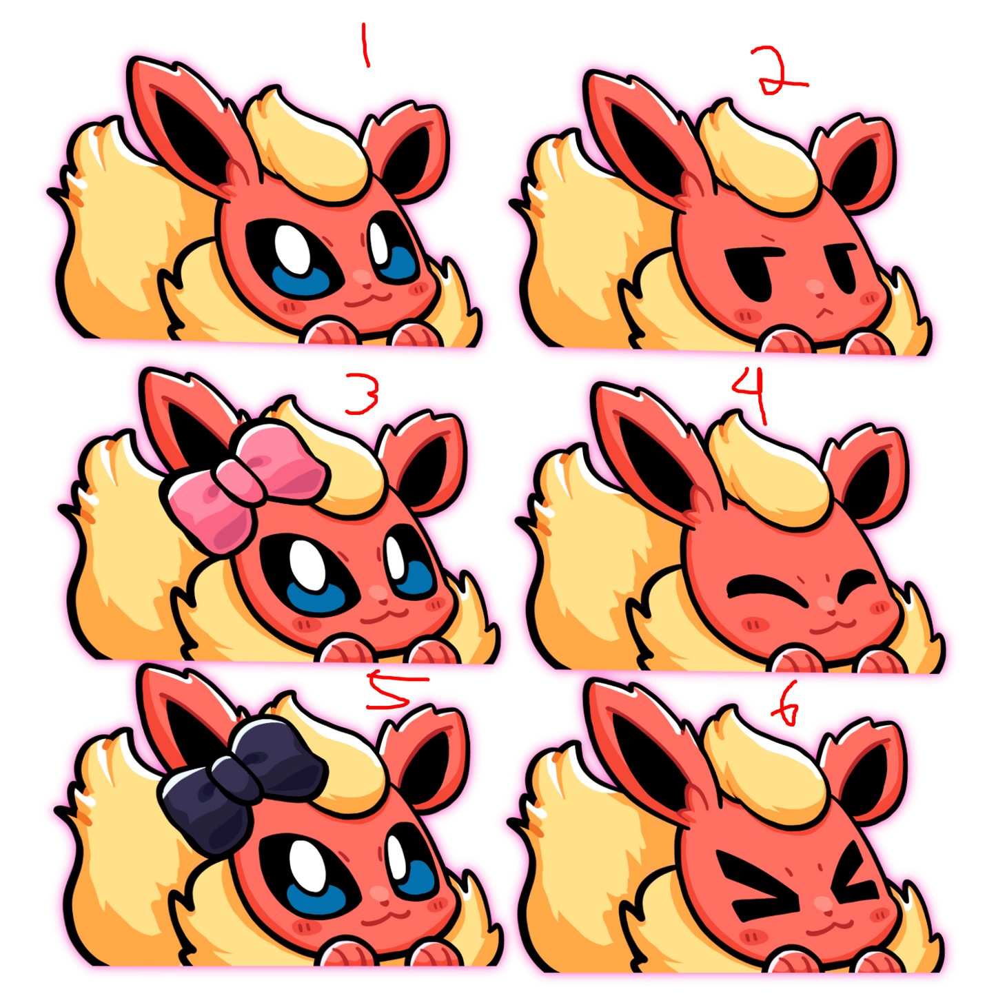 PREORDER EV Fire PKMN Anime Peeker Sticker Decal