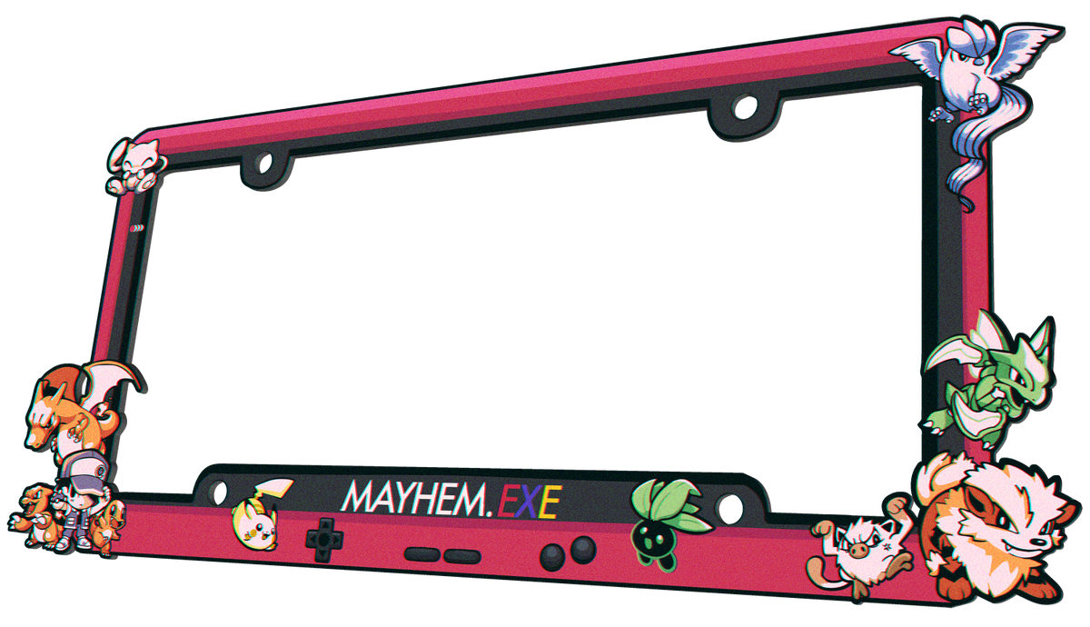 RED.exe PKMN License Plate Frame PREORDER