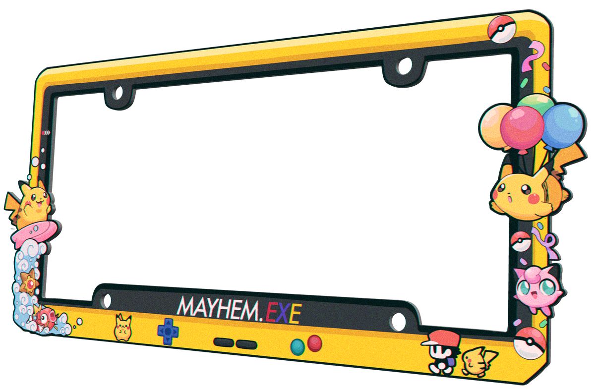 YELLOW.exe PKMN License Plate Frame