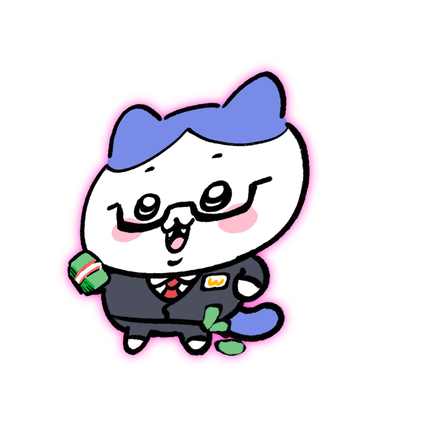 Preorder- Chllkawa.exe kitty two dolla anime sticker