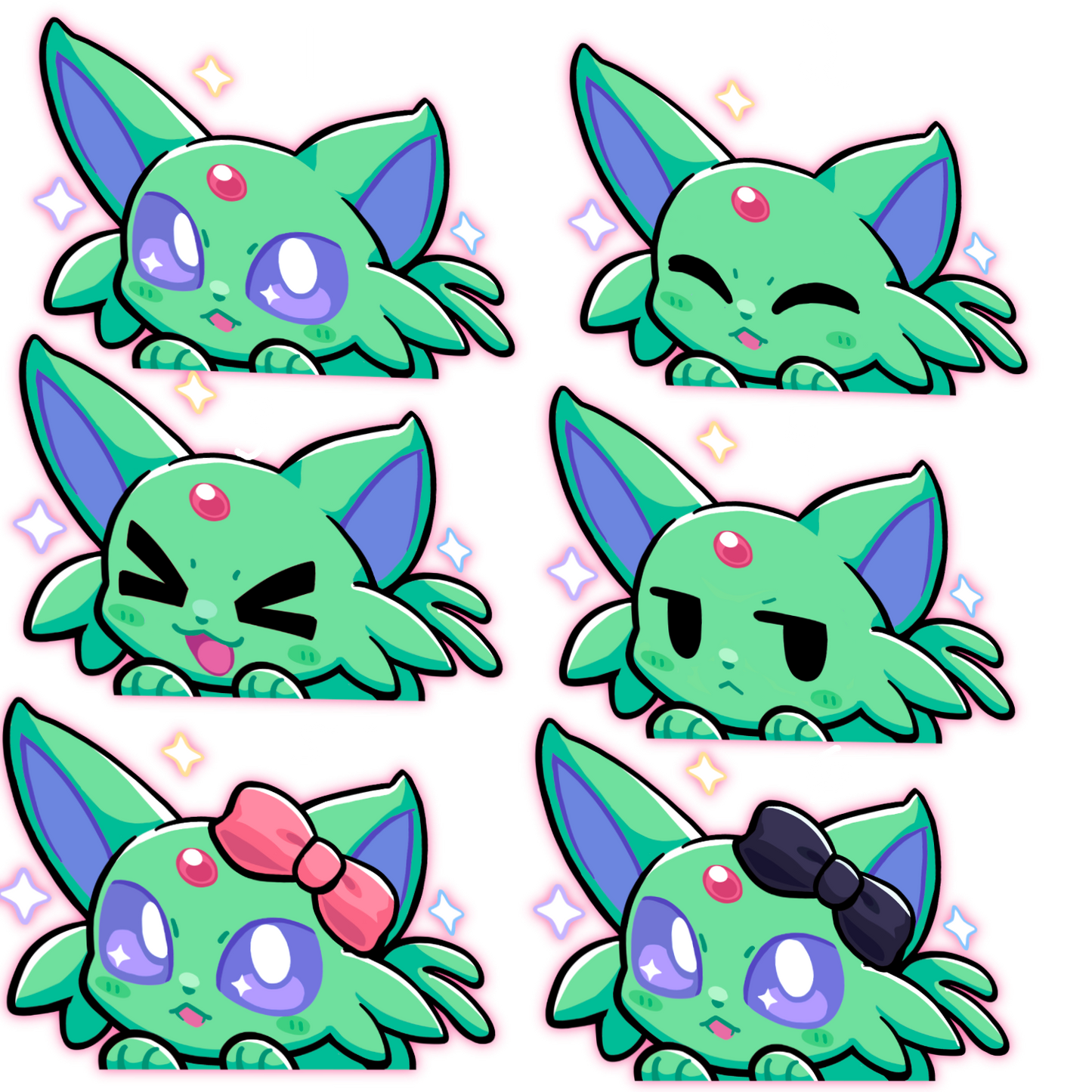 PREORDER EV Shiny Psychic  PKMN Anime Peeker Sticker Decal