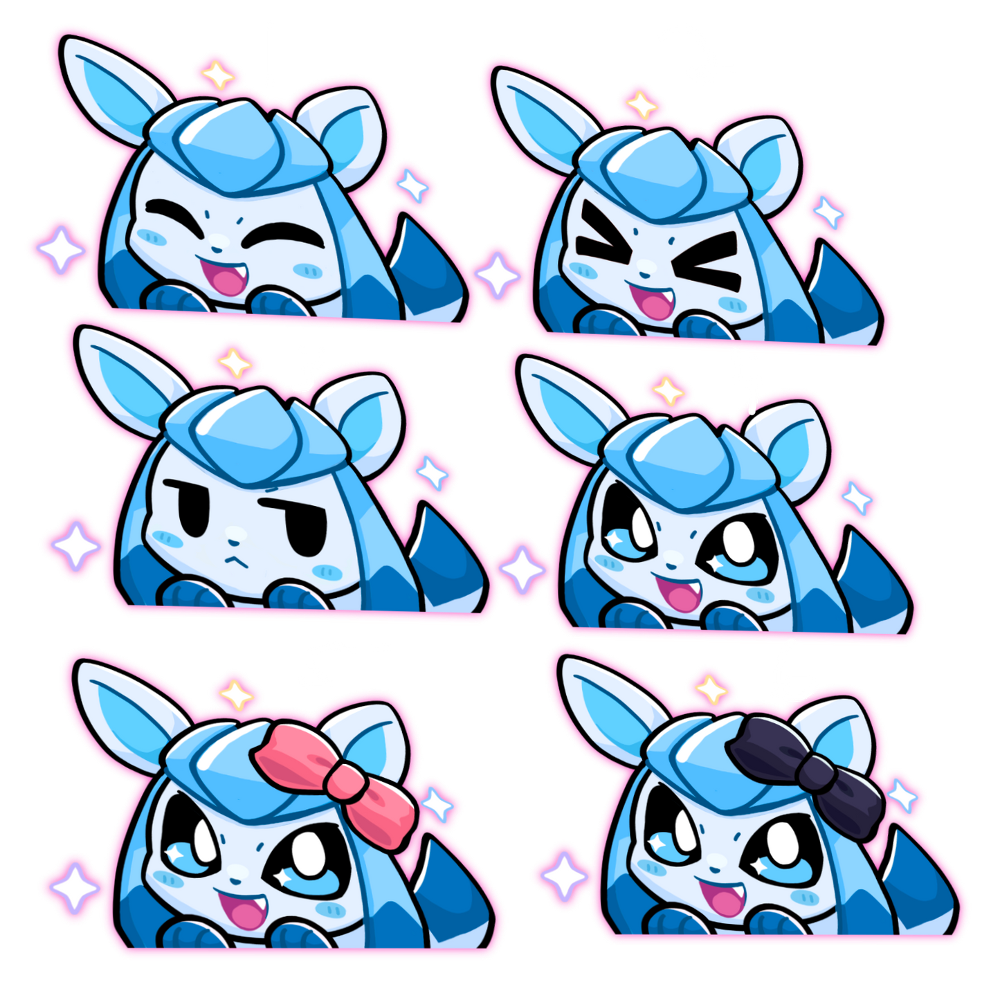 PREORDER EV Shiny Ice PKMN Anime Peeker Sticker Decal