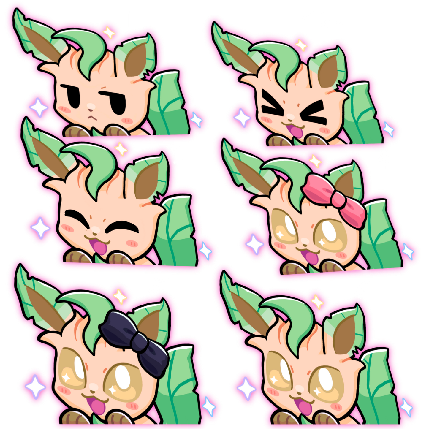 PREORDER EV Shiny Grass  PKMN Anime Peeker Sticker Decal