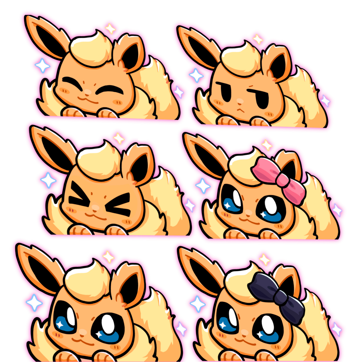 PREORDER EV Shiny Fire  PKMN Anime Peeker Sticker Decal