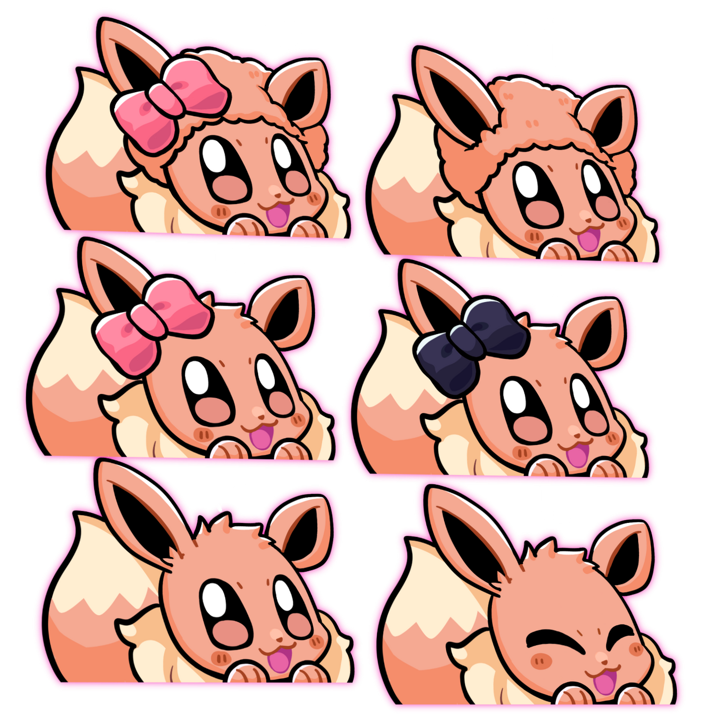 PREORDER EV Normal PKMN Anime Peeker Sticker Decal