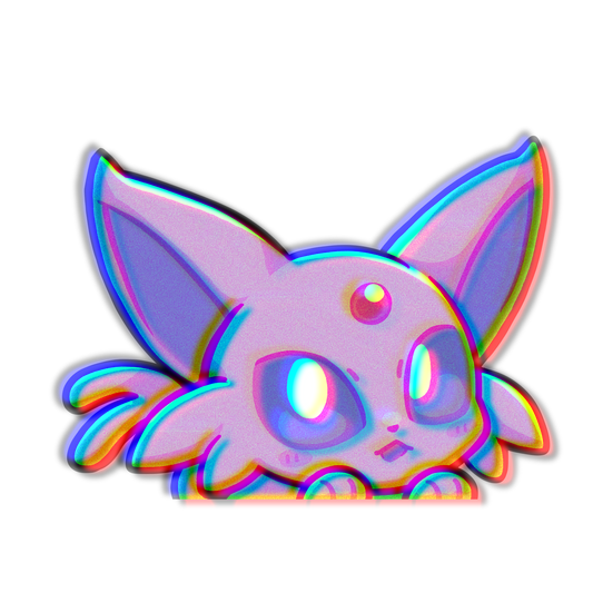 PREORDER EV Psychic  PKMN Anime Peeker Sticker Decal