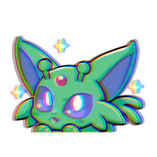 PREORDER EV Shiny Psychic  PKMN Anime Peeker Sticker Decal