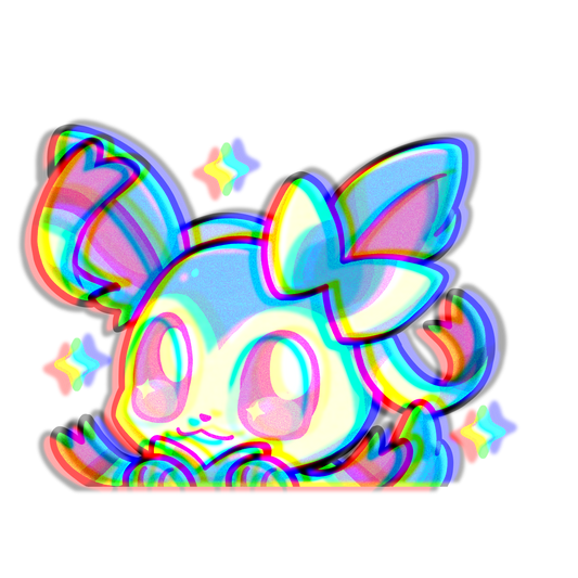 PREORDER EV Shiny Fairy PKMN Anime Peeker Sticker Decal