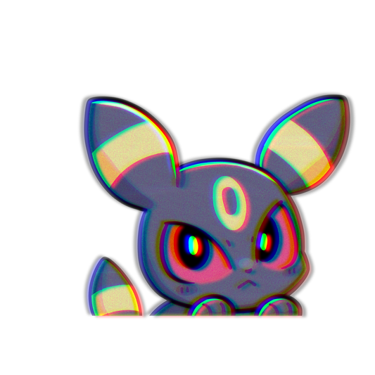 PREORDER EV Dark PKMN Anime Peeker Sticker Decal