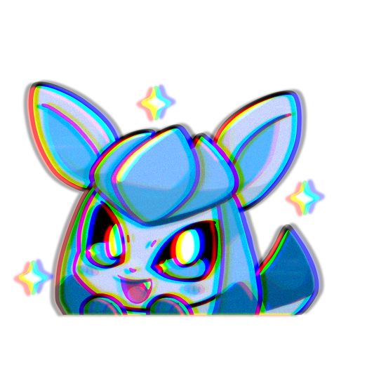PREORDER EV Shiny Ice PKMN Anime Peeker Sticker Decal