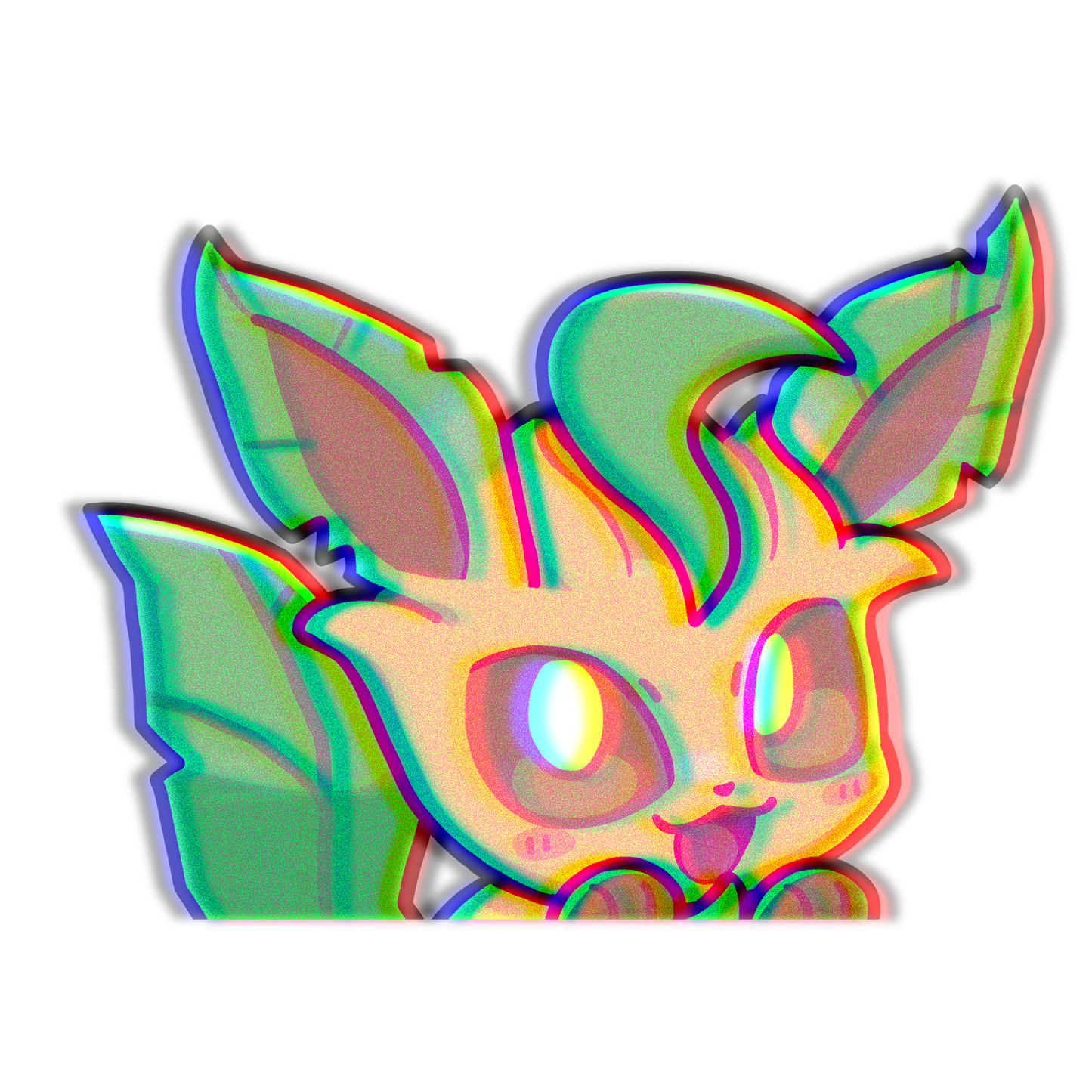 PREORDER EV Grass  PKMN Anime Peeker Sticker Decal