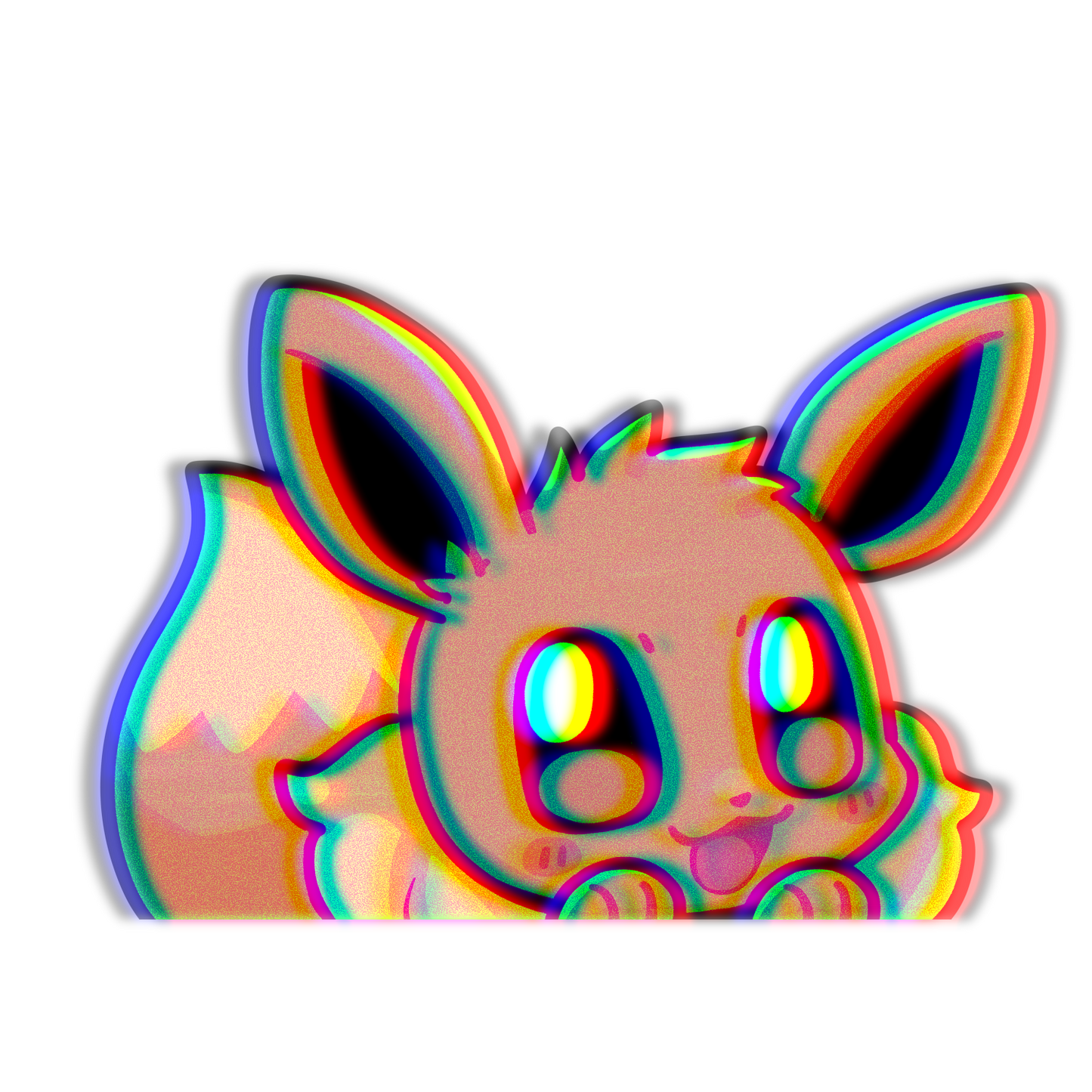 PREORDER EV Normal PKMN Anime Peeker Sticker Decal