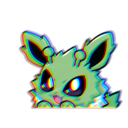 PREORDER EV Shiny Electric PKMN Anime Peeker Sticker Decal