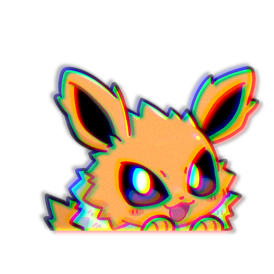 PREORDER EV Electric PKMN Anime Peeker Sticker Decal