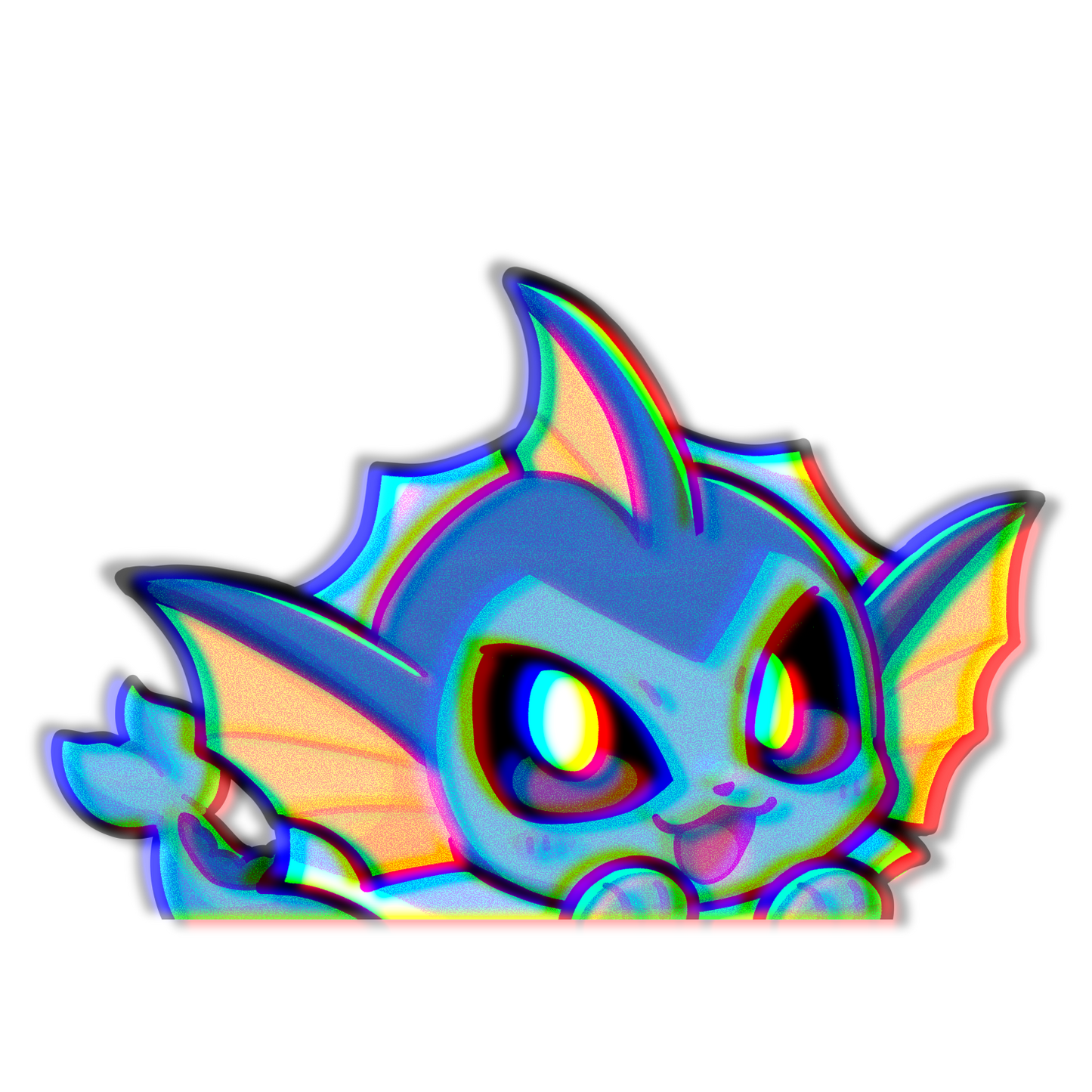 PREORDER EV Water PKMN Anime Peeker Sticker Decal