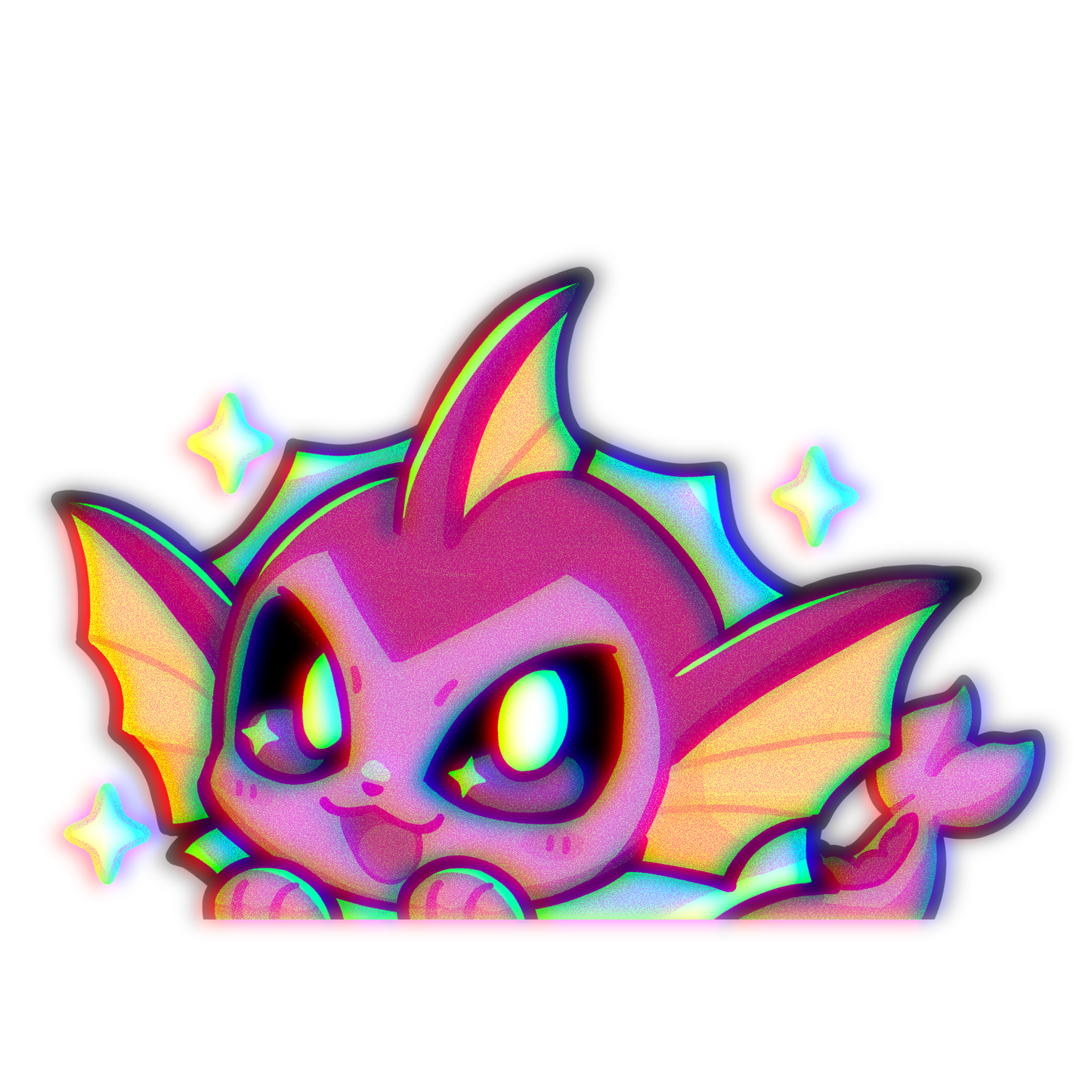 PREORDER EV Shiny Water PKMN Anime Peeker Sticker Decal