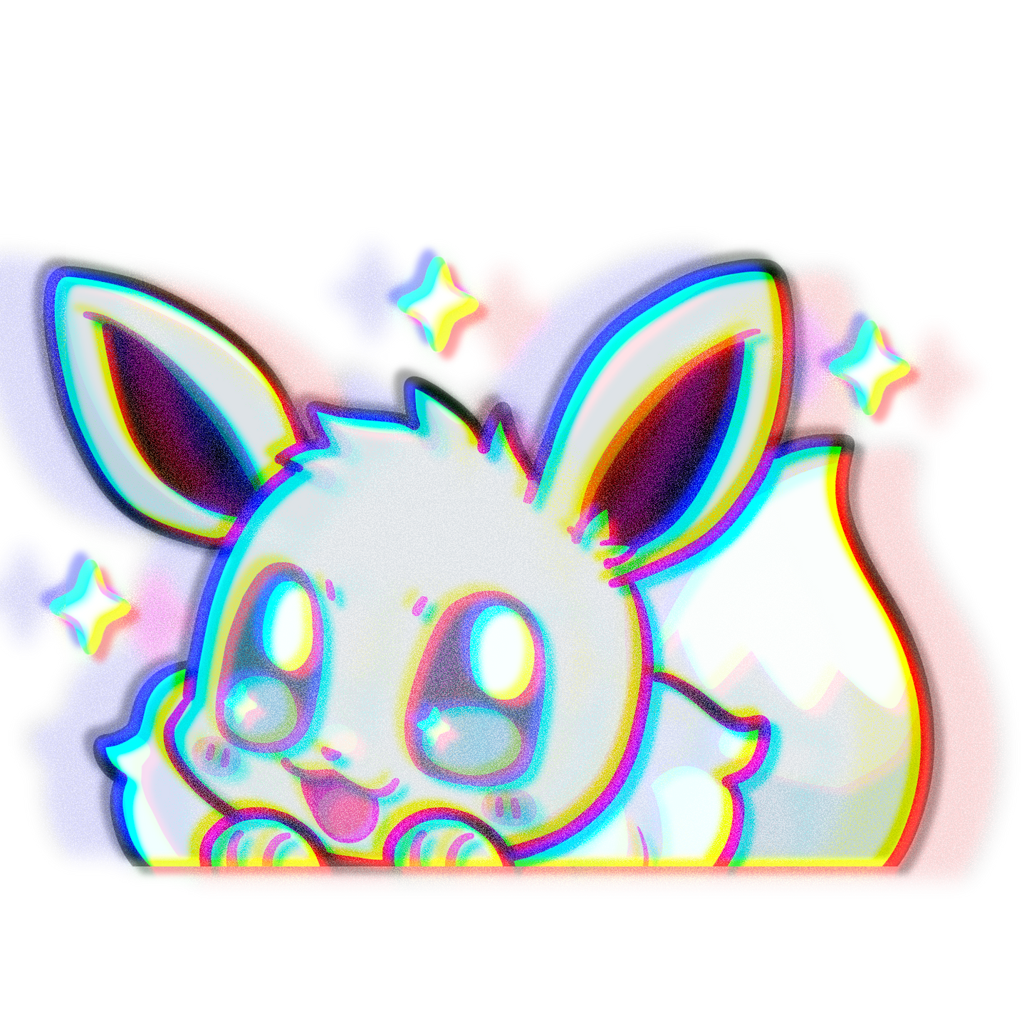 PREORDER EV Shiny Normal  PKMN Anime Peeker Sticker Decal