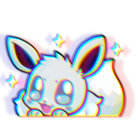 PREORDER EV Shiny Normal  PKMN Anime Peeker Sticker Decal