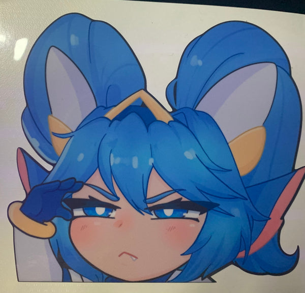 LOL Poppy Peeker Decal